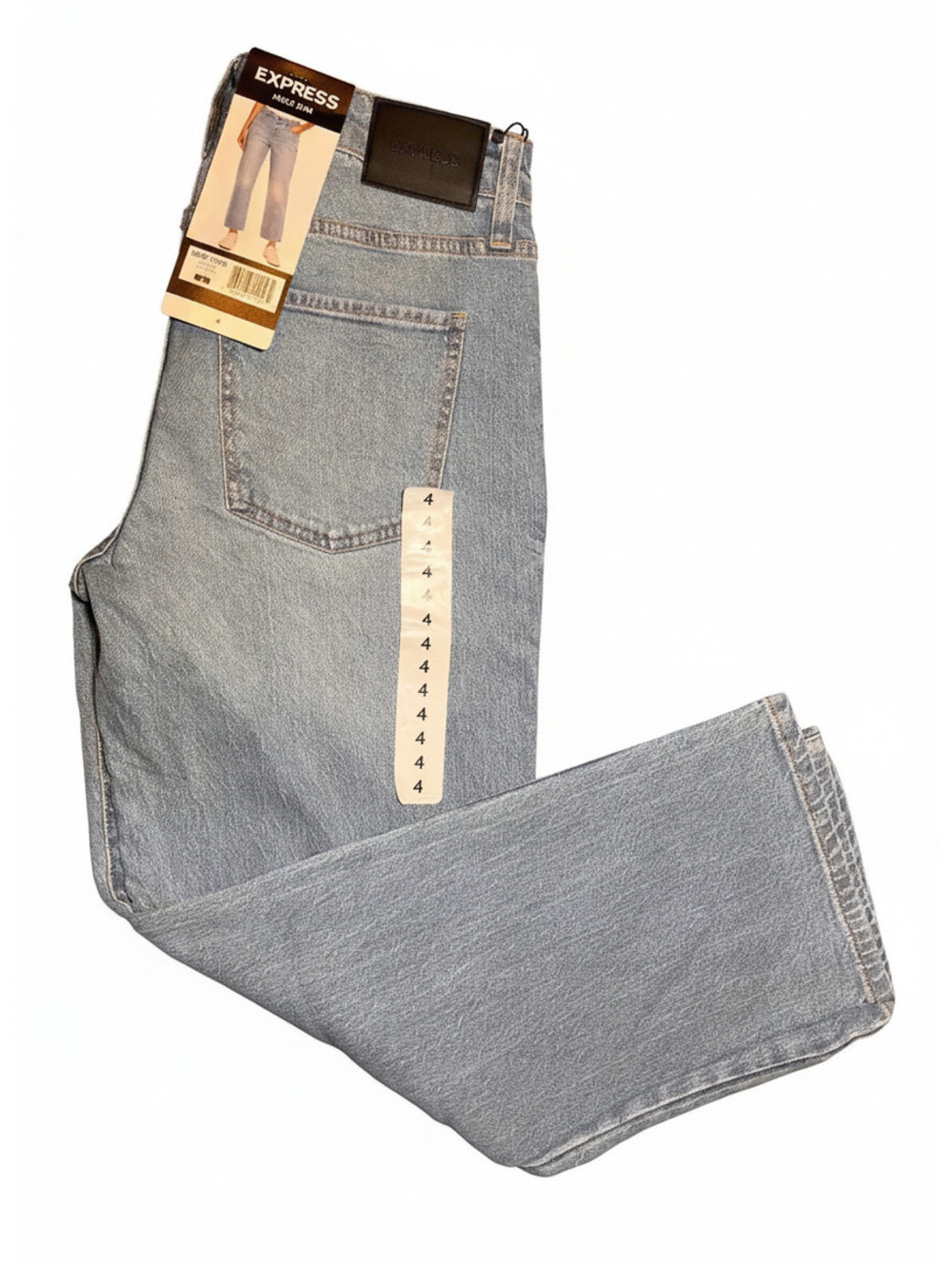 Express Womens Light Wash Straight Leg Jeans Size 4 with Tags